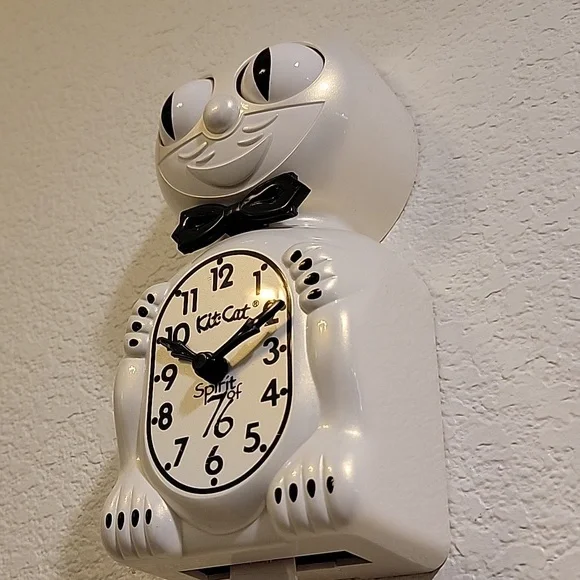 Rare Spirit of 76 Kit-Cat Klock Clock in pearly White - Picture 5 of 6
